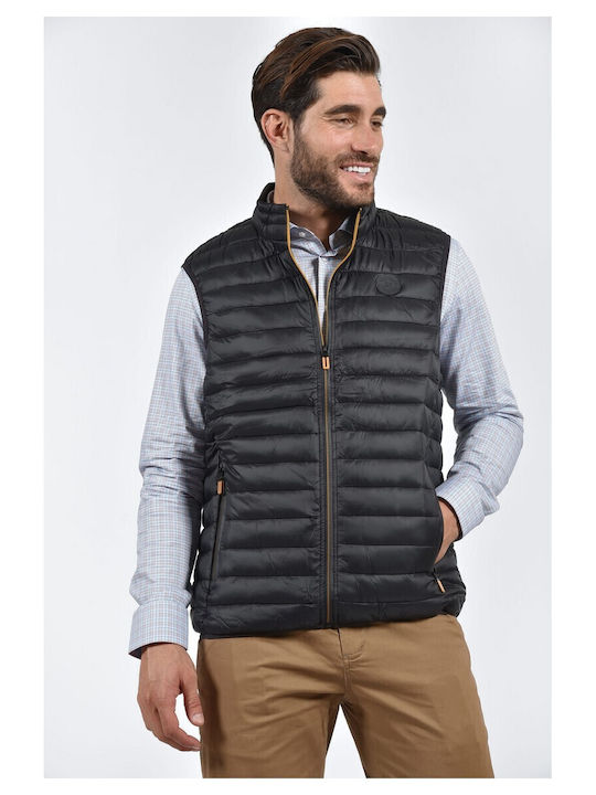 Martin & Co Men's Sleeveless Puffer Jacket Black