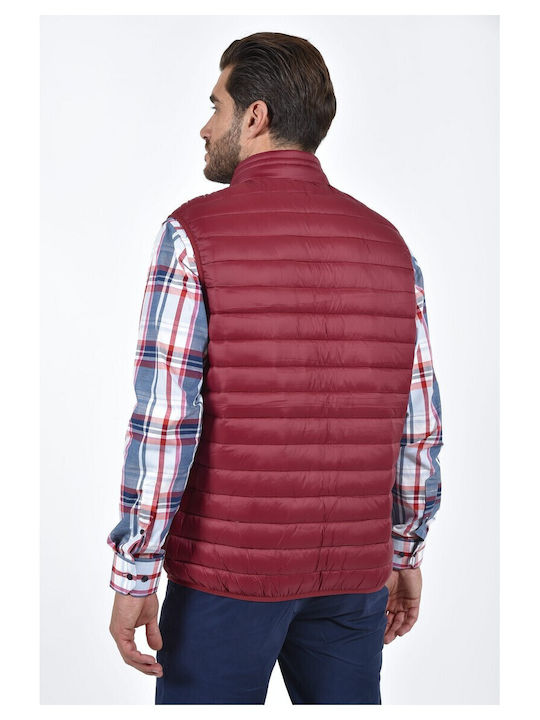 Martin & Co Men's Sleeveless Puffer Jacket Red