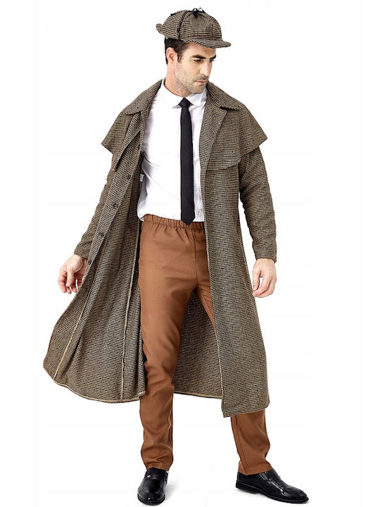 Sherlock-Holmes-Kostüm Herren Detektiv Verkleidung Karneval Sherlock M