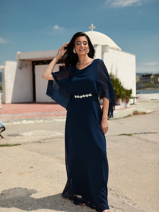 Sommer Maxi Kleid für Hochzeit / Taufe Blau