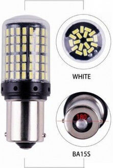 Αυτοκίνητο Led Λευκο P21w Ba15s 144 Smd 12v Canbus