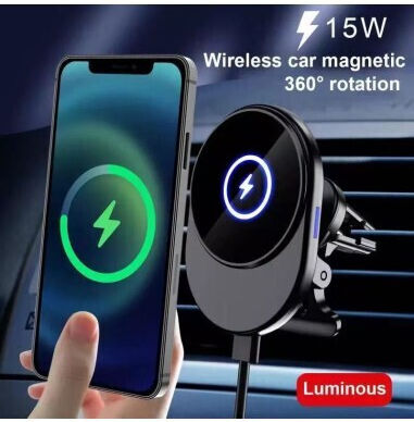 Suport Auto Magnetic Magsafe Încărcare Wireless 15W Încărcare Rapidă Standard Qi QC3.0 CWCph-D11