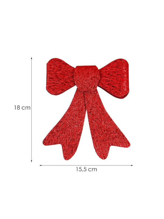 Hängender Bogen Ornament Kunststoff Rot Set 2Stück