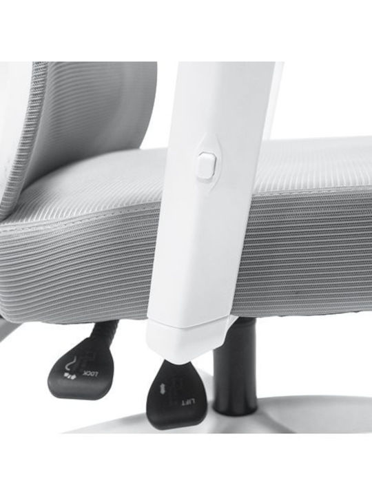 HomeMarkt Mexer Office Chair With Recline And Adjustable Arms Grey White