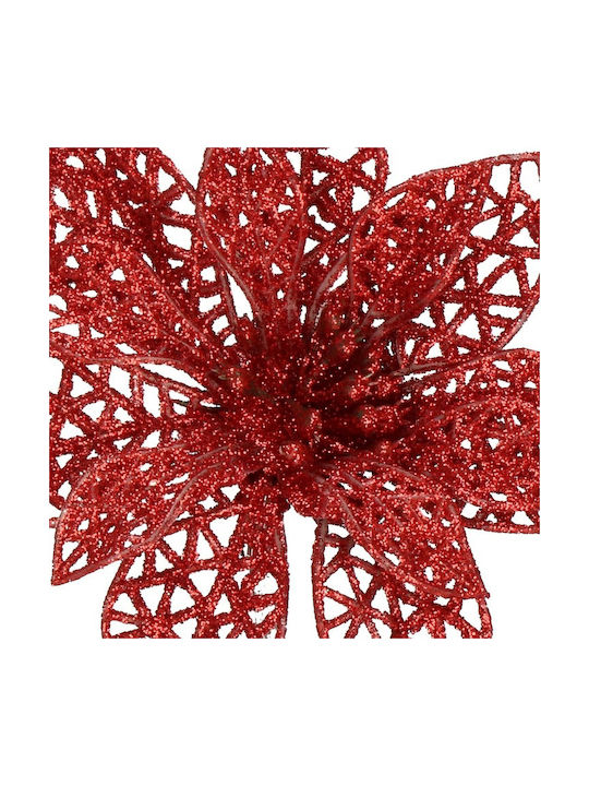 Ornament suspendat Floare Roșu 10x10buc Set 10buc