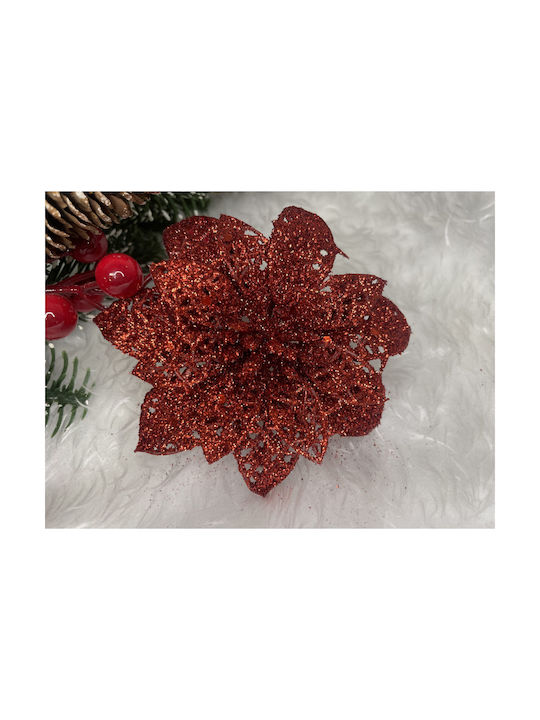 Ornament suspendat Floare Roșu 10x10buc Set 10buc