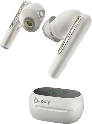 HP Poly Voyager Free 60/60+ Microsoft Teams Certified In-ear Bluetooth Handsfree Earphones with Charging Case Whitά