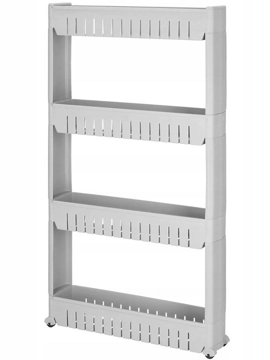 Troleu De Bucătărie Metalic Cu 4 Locuri Gri 54x12.5x101cm