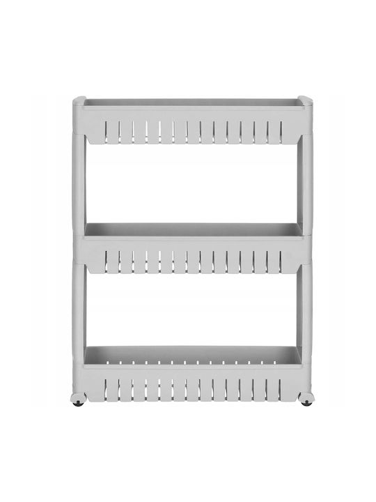 Troler De Bucătărie Din Plastic Cu 3 Locuri Gri 54x13x70cm