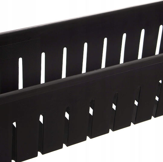 Sersimo Lebensmittelregal Kunststoff 3 Ebenen Schwarz 54x12.5x70cm