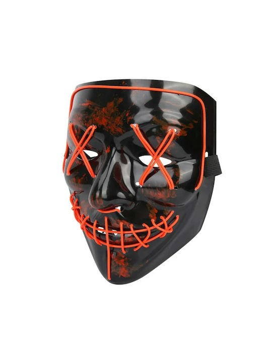 Halloween Mask Zola Black Orange Lights