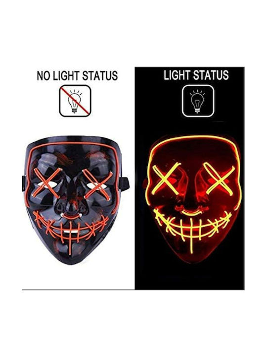 Halloween Mask Zola Black Orange Lights