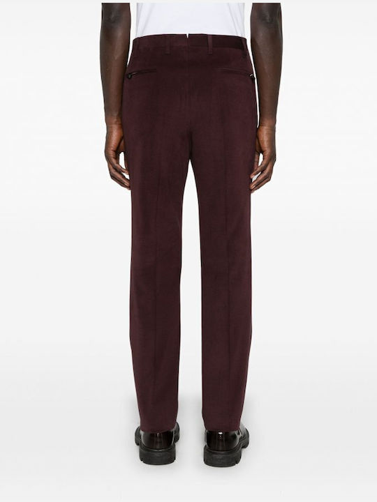 CC Collection Corneliani Pantaloni pentru bărbați Elastice Burgundy