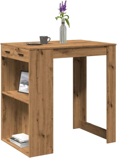 Artisanal Wooden Oak Bar Table 102x70x103.5cm
