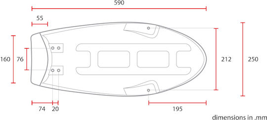 Moto Discovery Σέλα Μοτοσυκλέτας για Yamaha SR SCRFSR-BROWN-MD