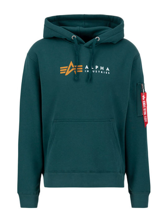 Sweatshirt with Hood Petrol Blue