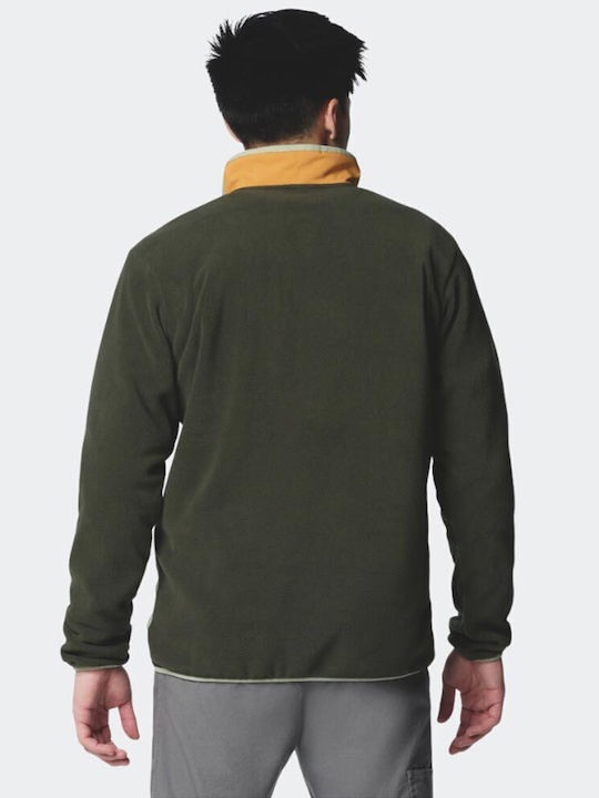 Columbia Herren Langarmshirt Ausschnitt mit Reißverschluss Green