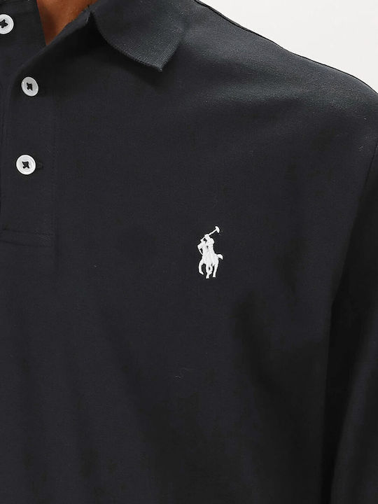 Polo Langarmbluse Black