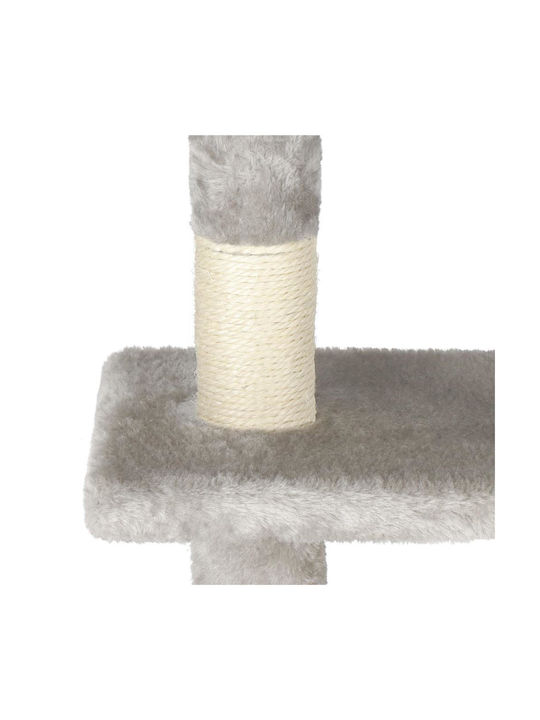 Stâlp pentru zgâriat pisici Copaci pentru pisici Gri 3 niveluri 27x27cm