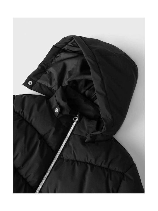 Name It Kids Quilted Jacket Short with Lining & Hood Black