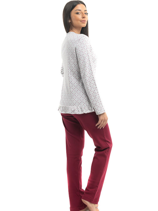 Odyssey Set Pijamale pentru Femei Burgundy