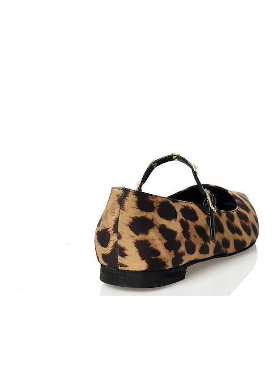 Δερμάτινες Γόβες με Λουράκι Animal Print Πολύχρωμες