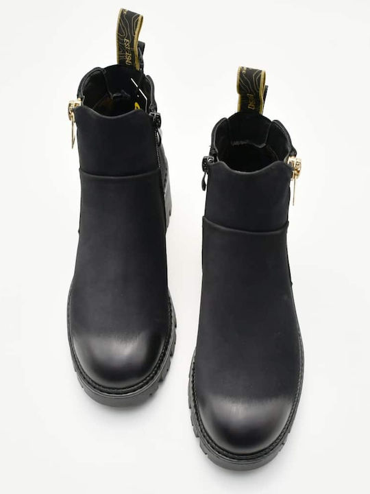 Women's Ankle Boots with Medium Heel Black