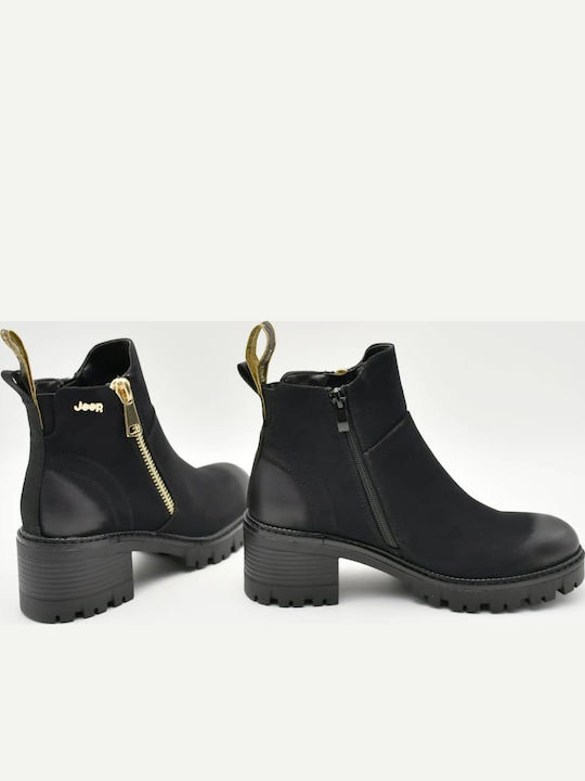 Women's Ankle Boots with Medium Heel Black