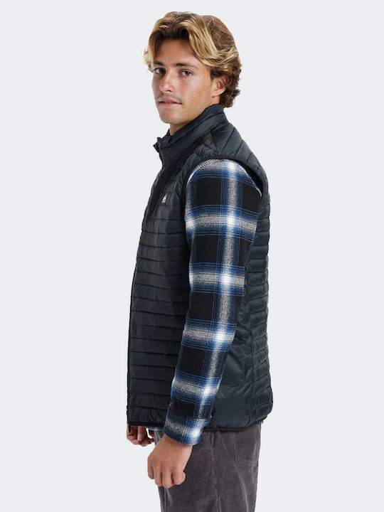 Quiksilver Scaly Ärmellos Herren Jacke Lässig Wasserdicht Schwarz