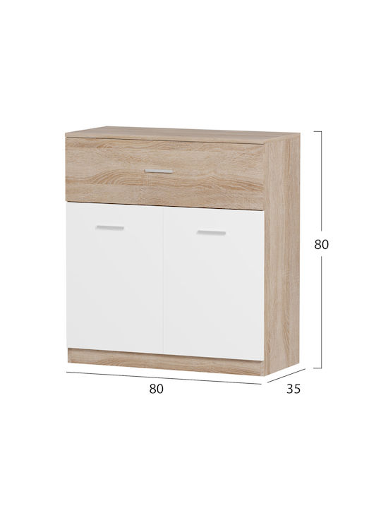 Dionne Eingangsmöbel mit Spiegel / Garderobe & Schuhschrank Shona-white 160x35x160cm