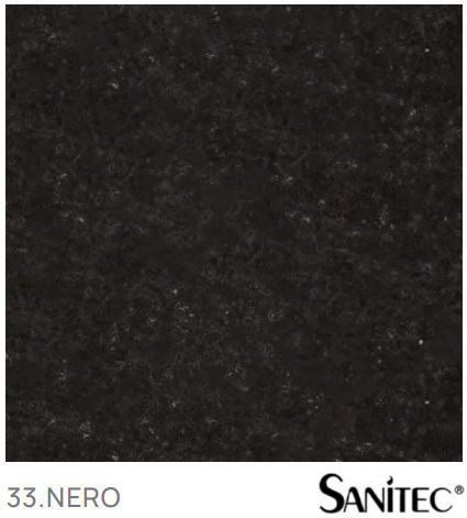 Sanitec Ultra Granite Drop-In Sink Synthetic Granite W79xD50cm Nero