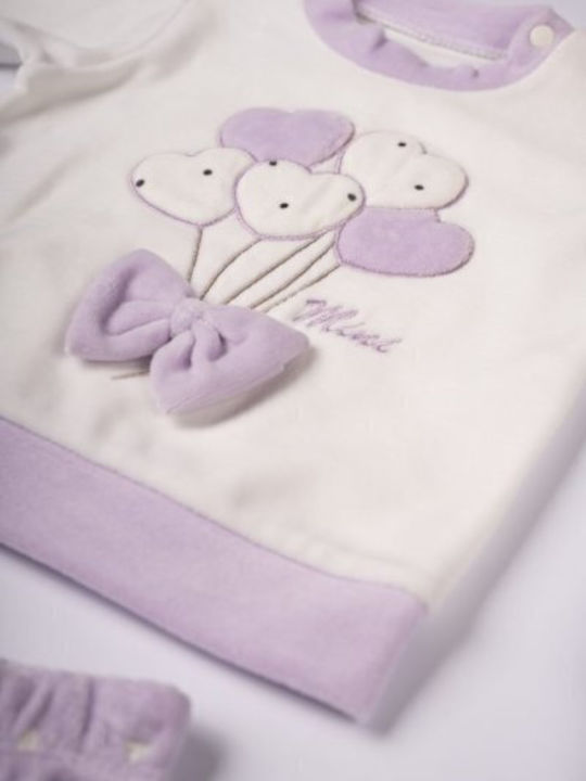 Kids' Set with Pants Winter 2pcs Purple
