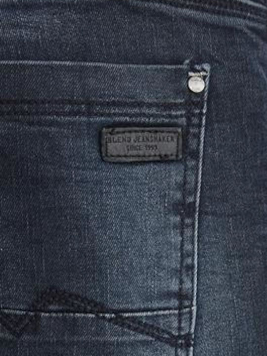 Men's Jeans Pants Elastic with Regular Fit Blue Denim