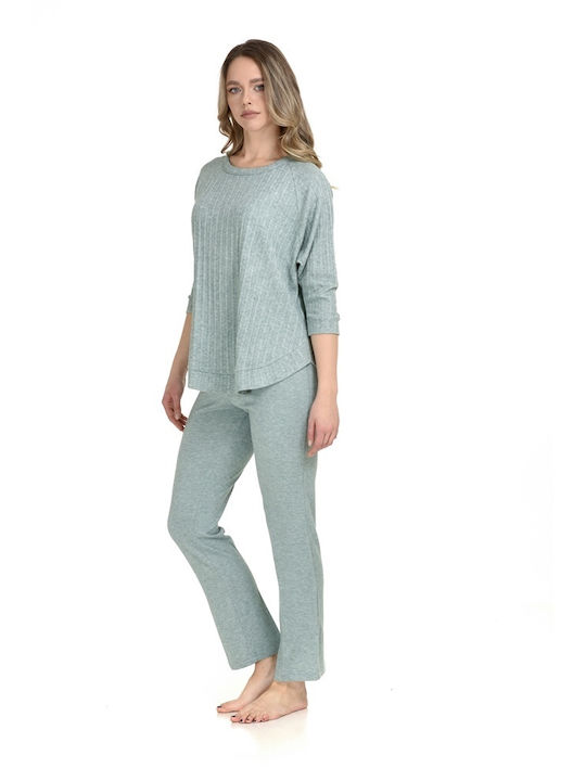 Zen by Daisy Winter Damen Pyjama-Set Türkis Zen by Daisy Winter Damen Pyjama-Set Türkis