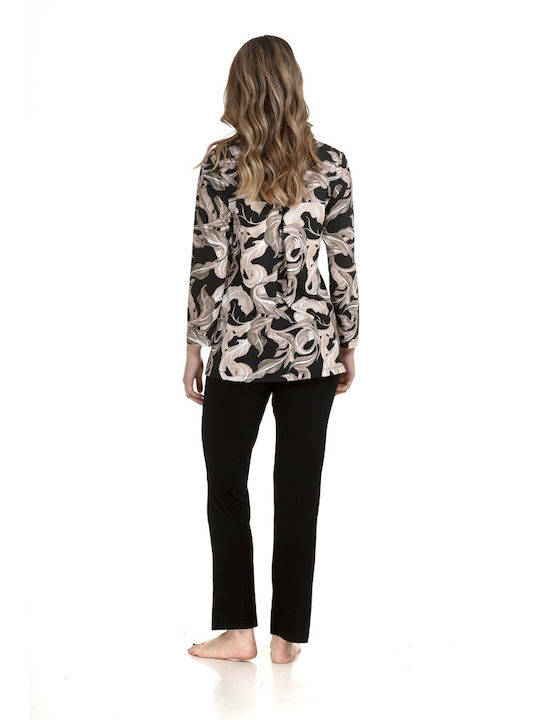 Zen by Daisy Winter Damen Pyjama-Set Schwarz Zen by Daisy Winter Damen Pyjama-Set Schwarz