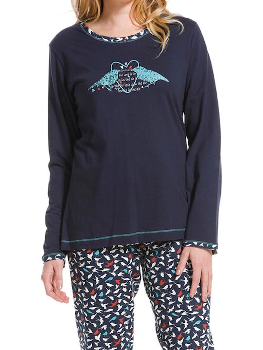 Pastunette Winter Women's Pyjama Set Blue