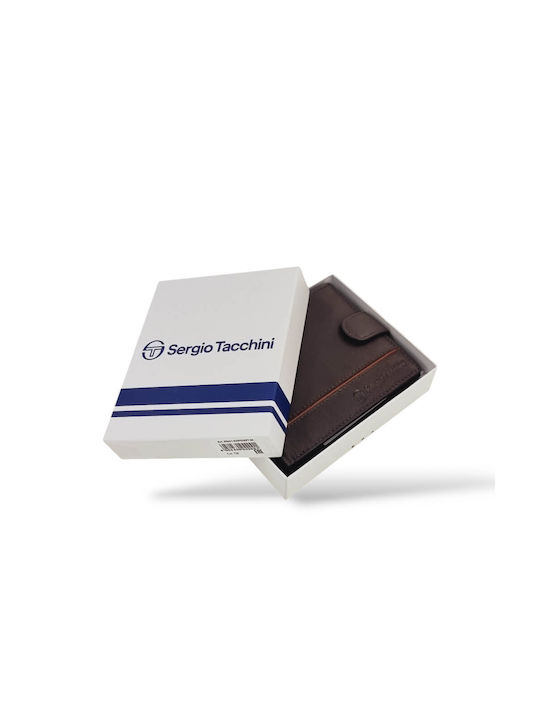 Sergio Tacchini Men's Leather Wallet with RFID Brown