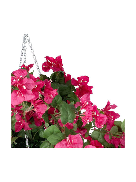 Globostar Künstlicher Garten Rhododendron Hängende Pflanze 20634 Künstliche Hängende Dekorative Pflanze Rosenbusch Y60cm