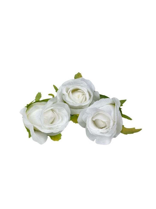 Giannopoulos Artificial Bush Rose White 8cm 6pcs