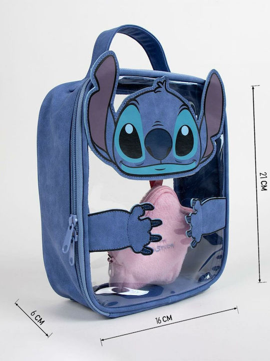 Kulturbeutel Disney Stitch in Blau Farbe 16cm