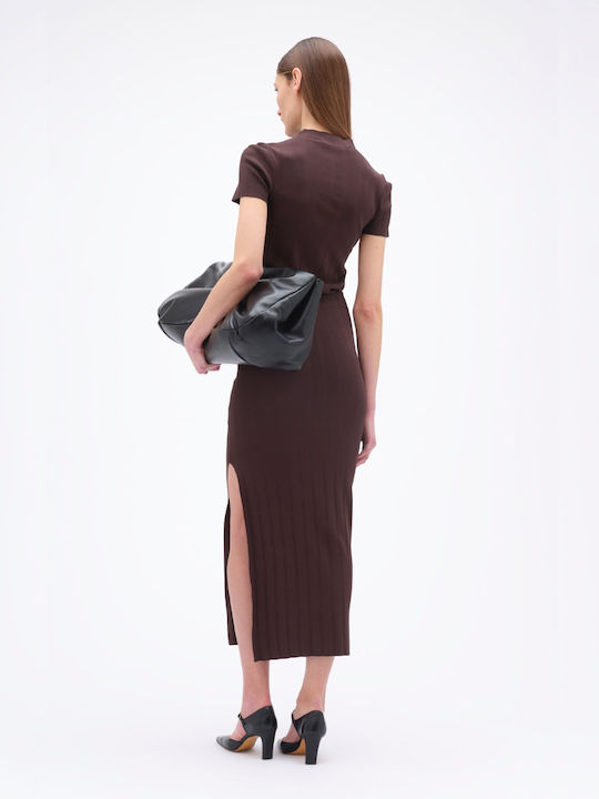 Remain Midi Skirt Dark Brown