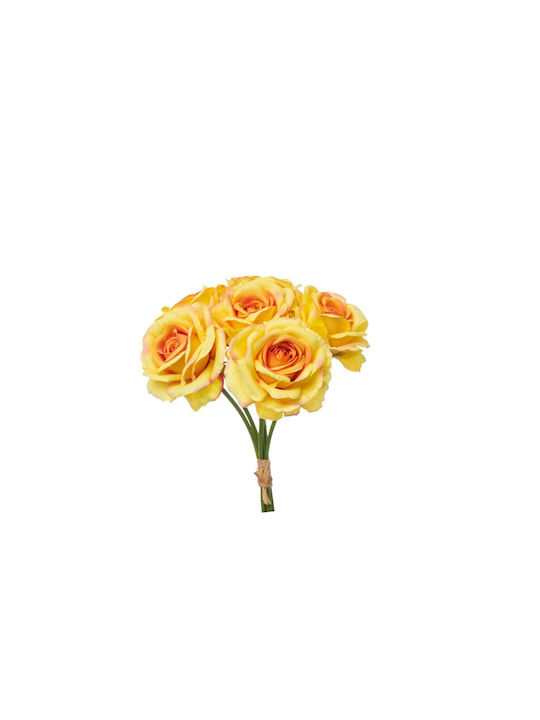 Arpimex Srl Bouquet of Artificial Flowers Rose Pόζ 35cm 6pcs