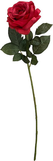 Ramură Decorativă Artificială Trandafir Roșu 65cm Ibergarden