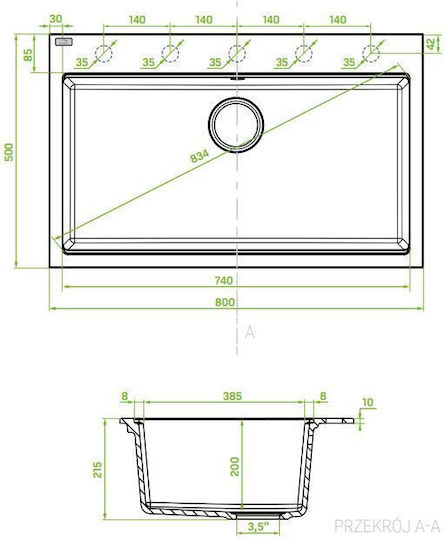 Laveo SBT 5108 Ένθετος από Συνθετικό Γρανίτη Μ50xΠ80cm Γκρι Laveo SBT 5108 Ένθετος από Συνθετικό Γρανίτη Μ50xΠ80cm Γκρι