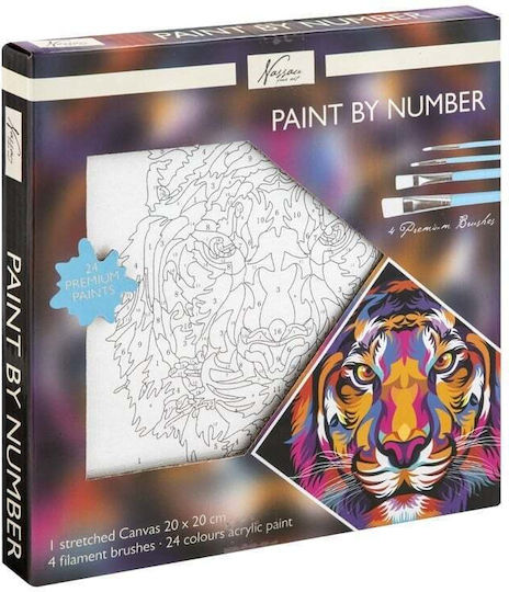 Creative Set Paint By Numbers Canvas Tiger Fine Art Nassau