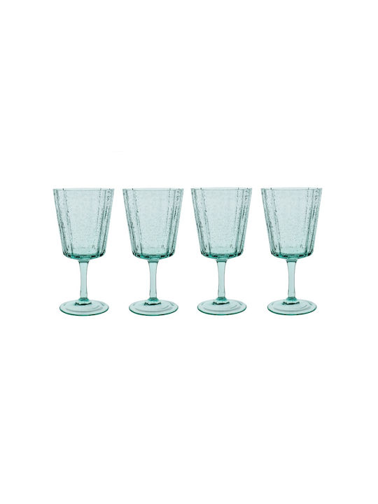 Laura Ashley Set of Glasses for Red Wine made of Glass in Red Color Stemmed 380ml 4pcs