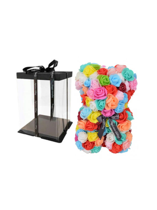 Ursuleț din Trandafiri Artificiali Multicolour 25cm