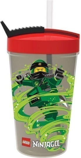 LEGO Ninjago Classic Παιδικό Παγούρι Ninjago Πλαστικό με Καλαμάκι Διάφανο 500ml
