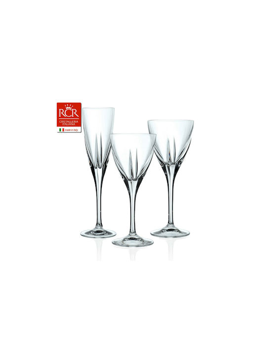 RCR Fusion Set of Glasses Champagne made of Crystal Stemmed 170ml 6pcs