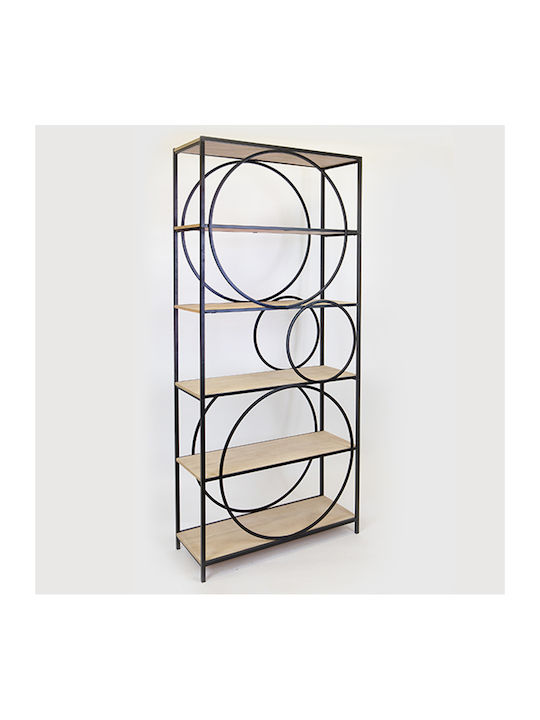 Bookcase Black 80x33x180cm